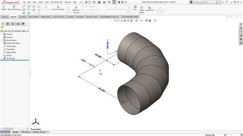 solidworks sheet metal ductwork|solidworks 90 degree duct.